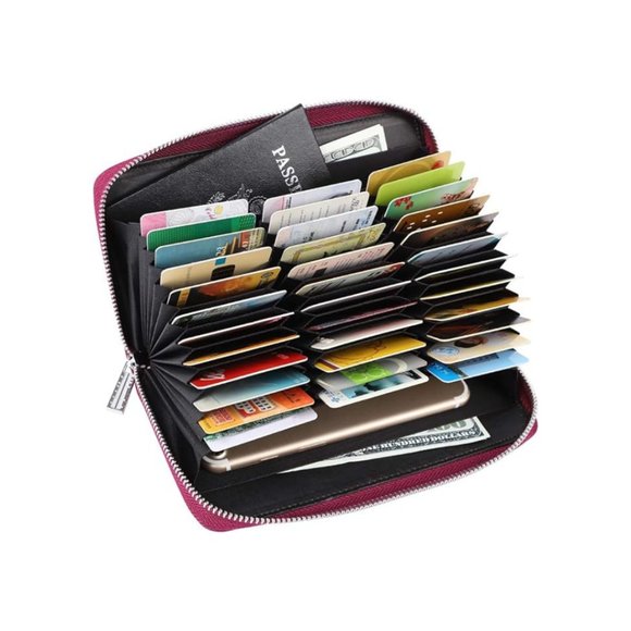 SPRING SPECIAL***UNISEX wallet / Split leather / PINK PURPLE - Picture 3 of 11